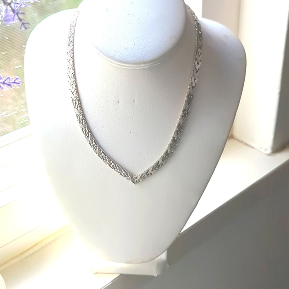 OTC Jewelry - 925 Italy Herringbone Neck VTG OTC